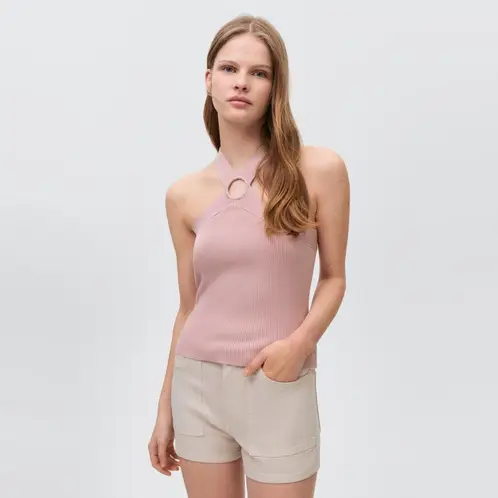 MANGO TEEN - Top Punto Detalle Aro Mujer