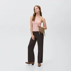 MANGO TEEN - Top Asimétrico Blonda Mujer