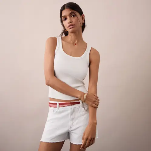 MANGO TEEN - Shorts Algodón Bordados Mujer