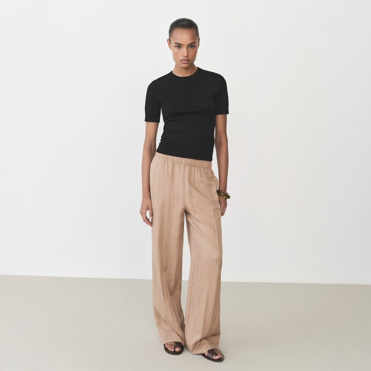 MANGO - Sweater Rayas Manga Corta Mujer Mango