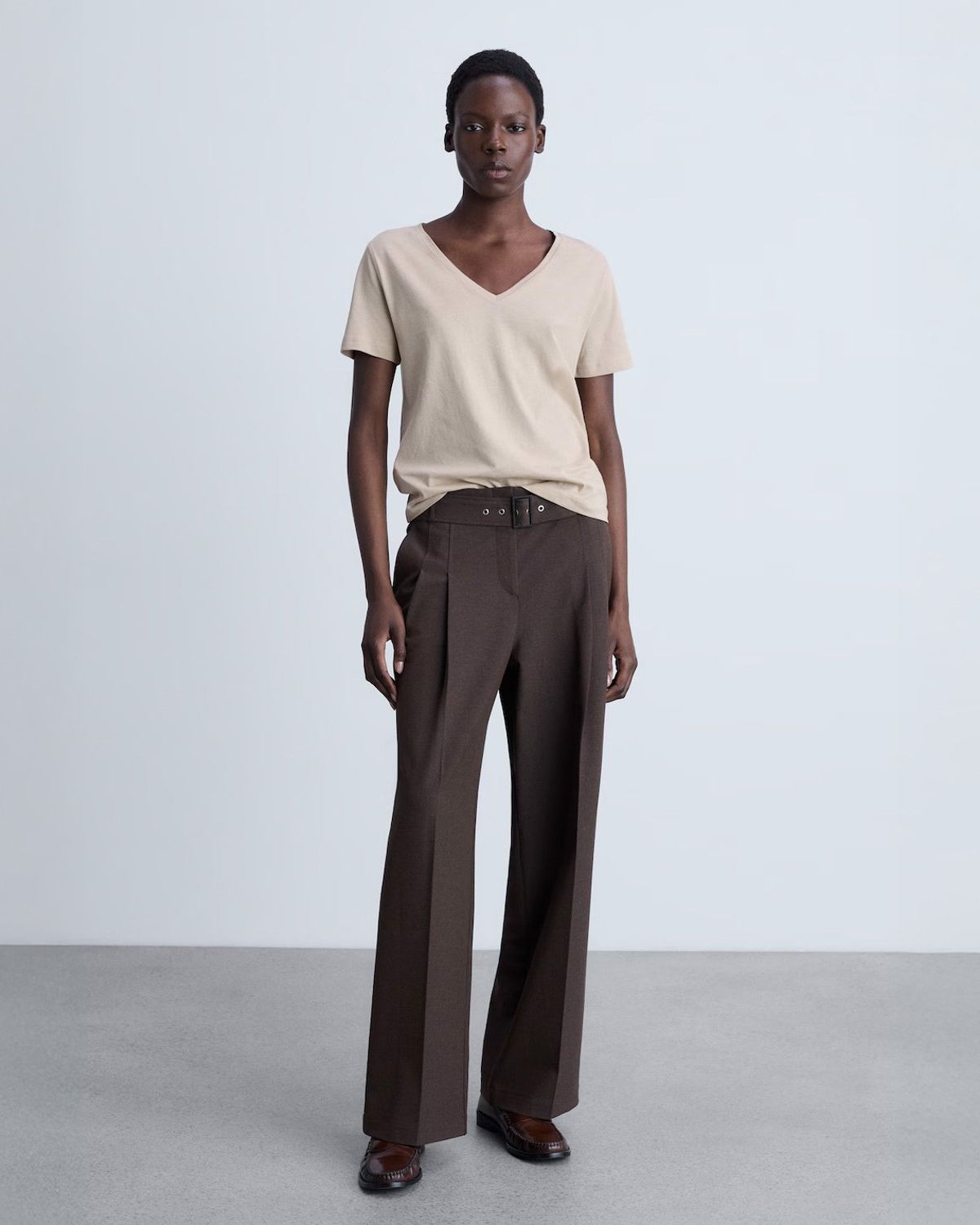 Cuello Pico Camisetas Basicas Mango Hombre MANGO Camiseta Algodón