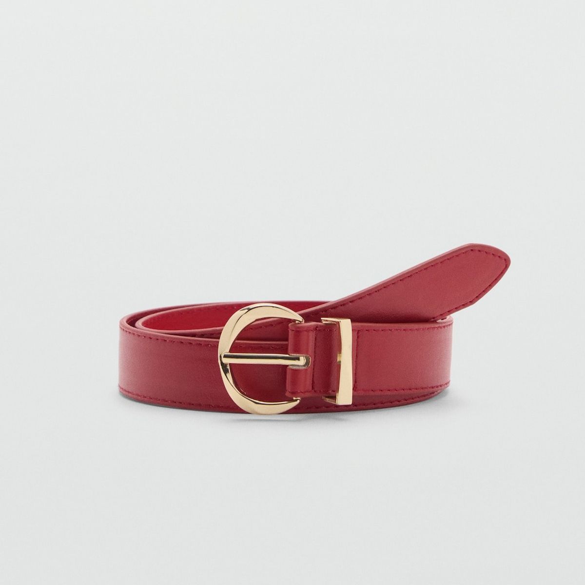 MANGO - Cinturón Hebilla Ovalada Mujer Mango