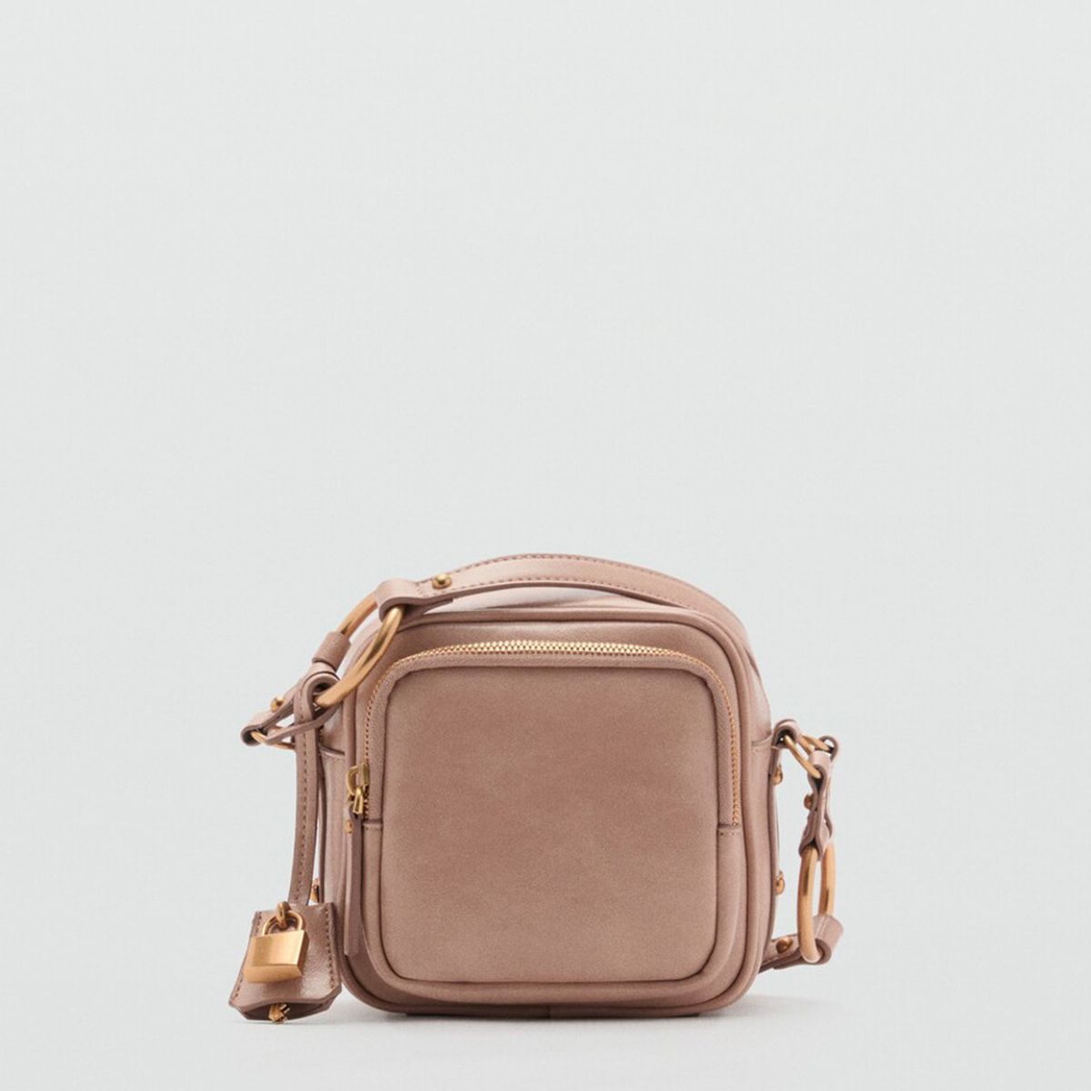 MANGO - Bolso Bandolera Cuadrado Mujer Mango