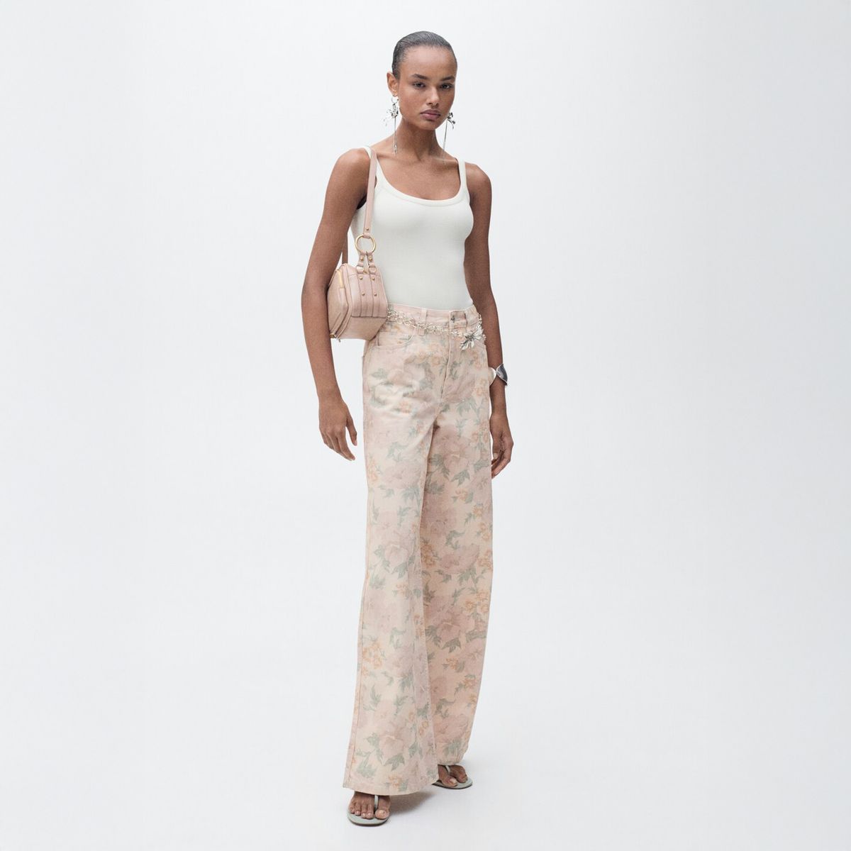 MANGO - Bolso Bandolera Cuadrado Mujer Mango