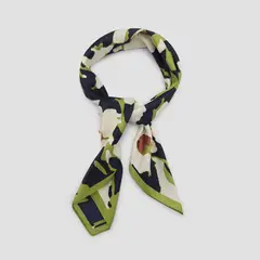 MANGO - Pañuelo Satinado Estampado Flores Mujer