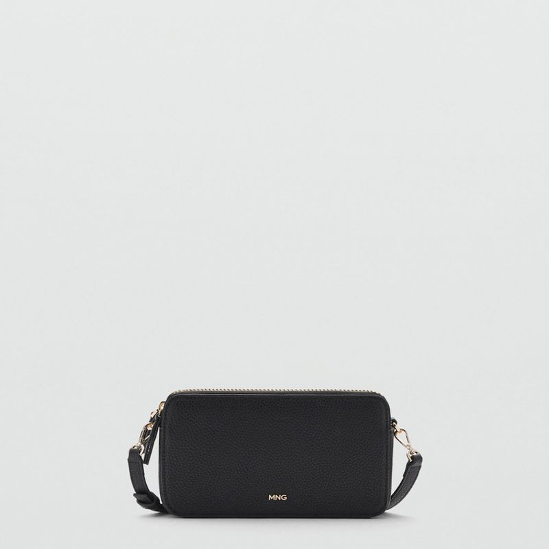 MANGO - Bolso Bandolera Doble Cremallera Mujer Mango