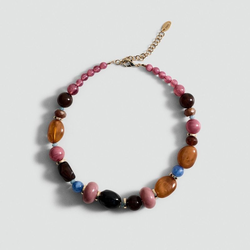 MANGO - Collar Bolas Combinadas Mujer Mango