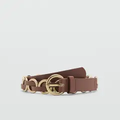 MANGO - Cinturón Combinado Aros Metálicos Mujer