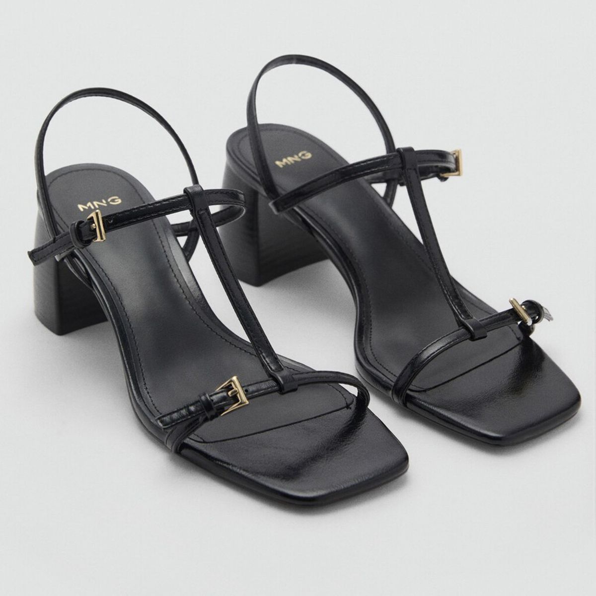 MANGO - Sandalia Mujer Negro Mango