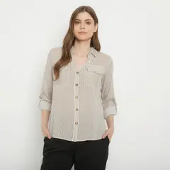 VERO MODA - Blusa Manga Larga Botones Mujer
