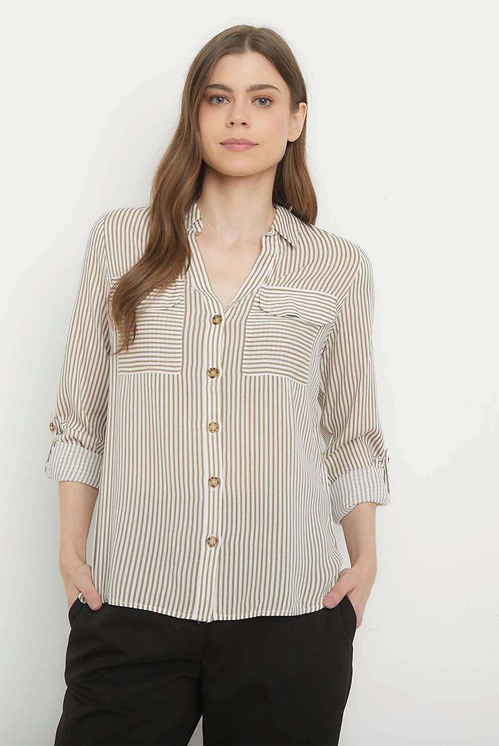 VERO MODA - Blusa Manga Larga Botones  Mujer Vero Moda