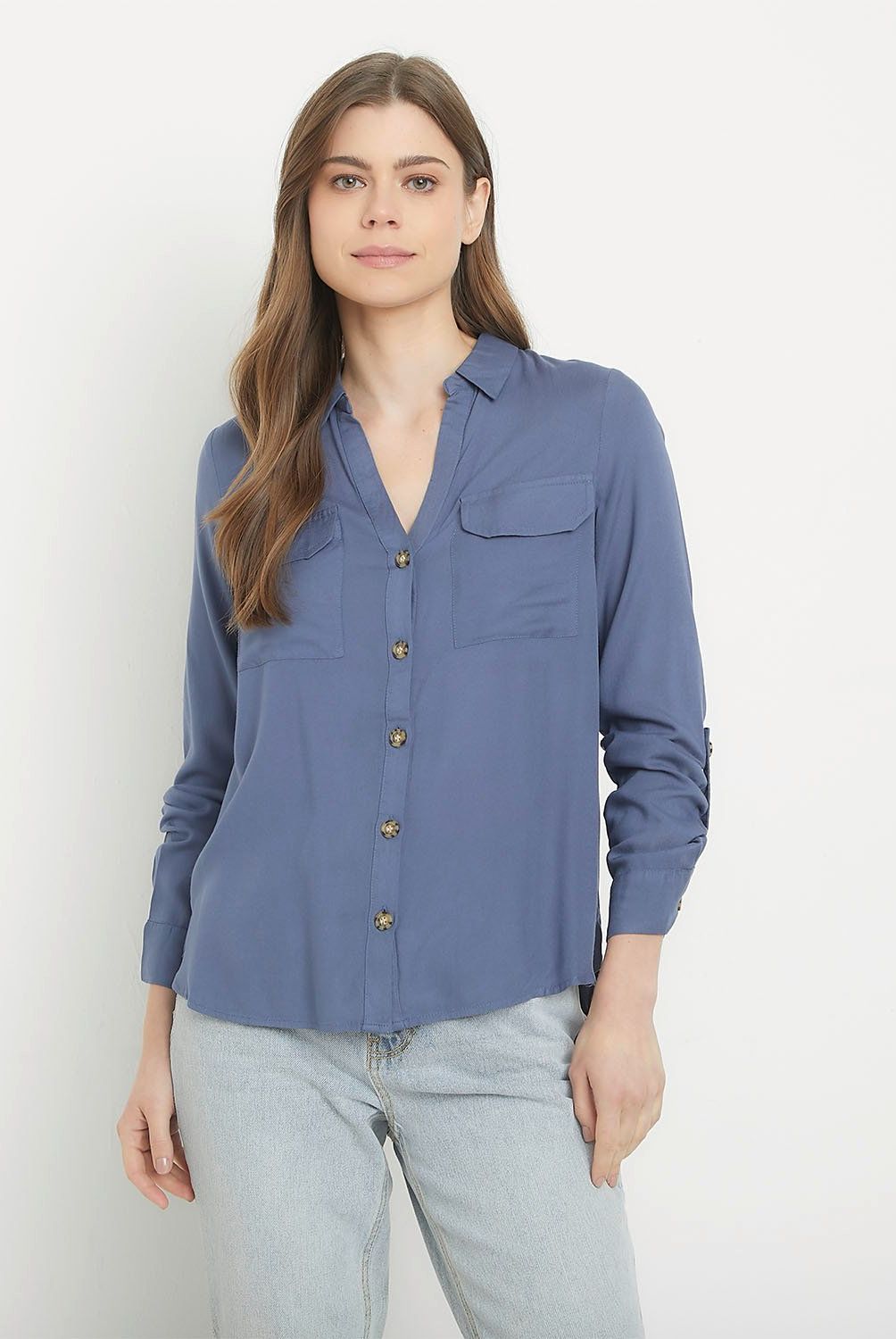 VERO MODA - Blusa Manga Larga Botones  Mujer Vero Moda