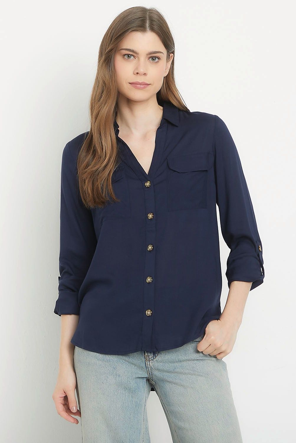 VERO MODA - Blusa Manga Larga Botones  Mujer Vero Moda