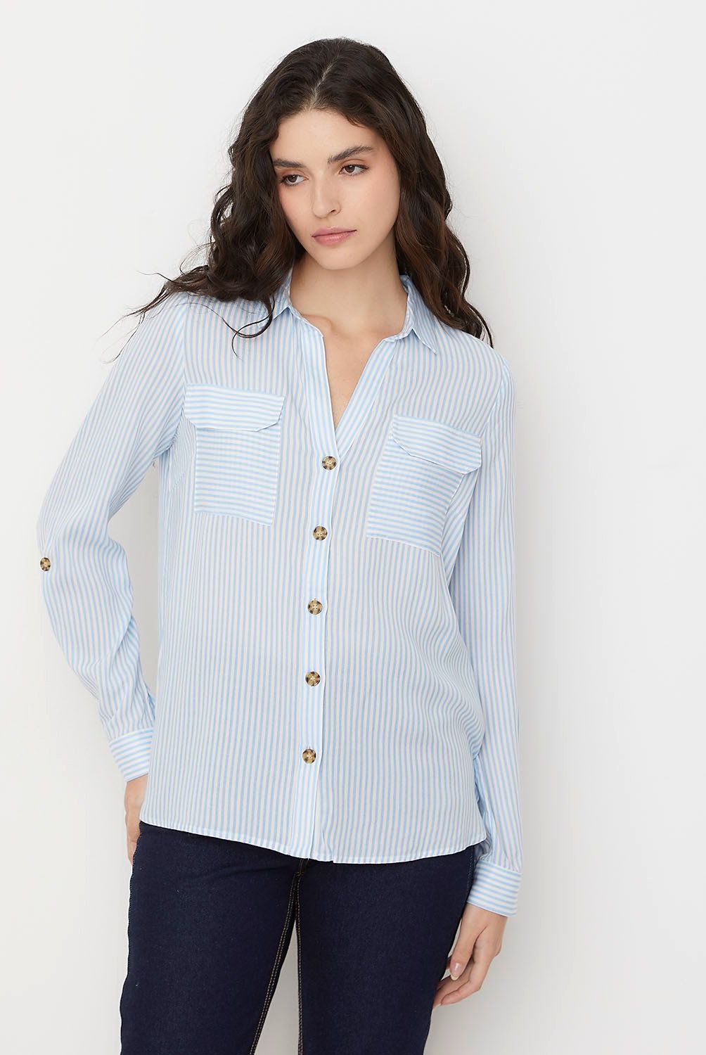 VERO MODA - Blusa Manga Larga Botones  Mujer Vero Moda