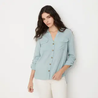 VERO MODA - Blusa Manga Larga Botones Mujer