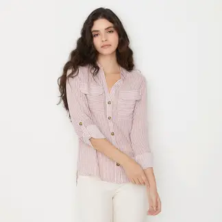 VERO MODA - Blusa Manga Larga Botones Mujer