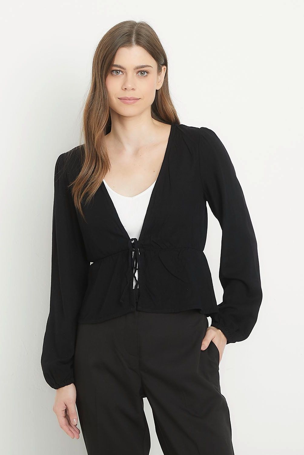 VERO MODA - Blusa Crop Manga Larga Mujer Vero Moda