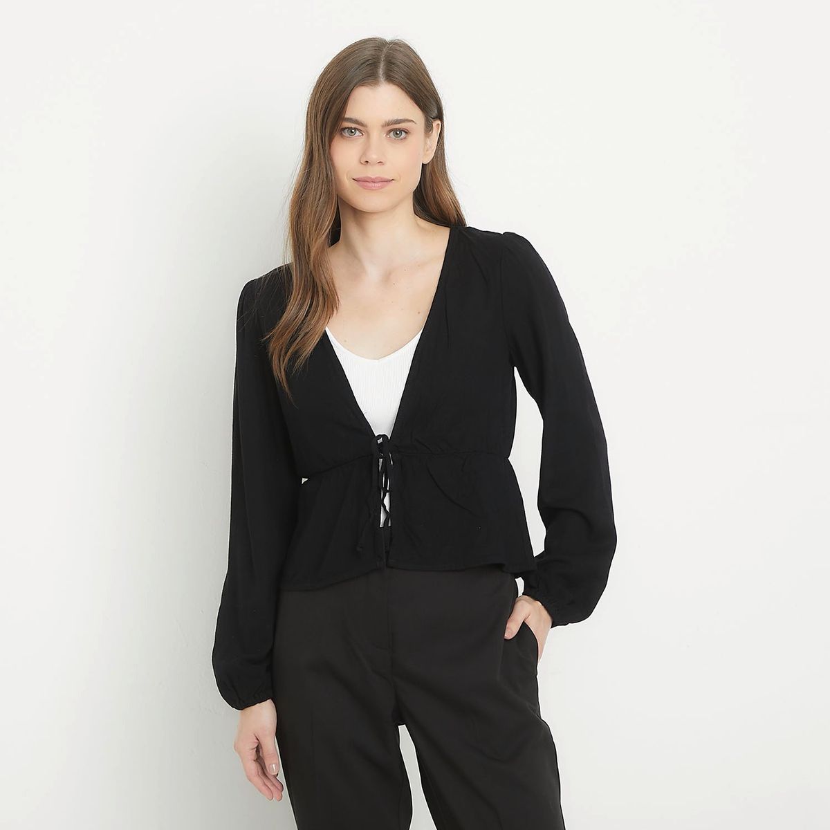 VERO MODA - Blusa Crop Manga Larga Mujer Vero Moda