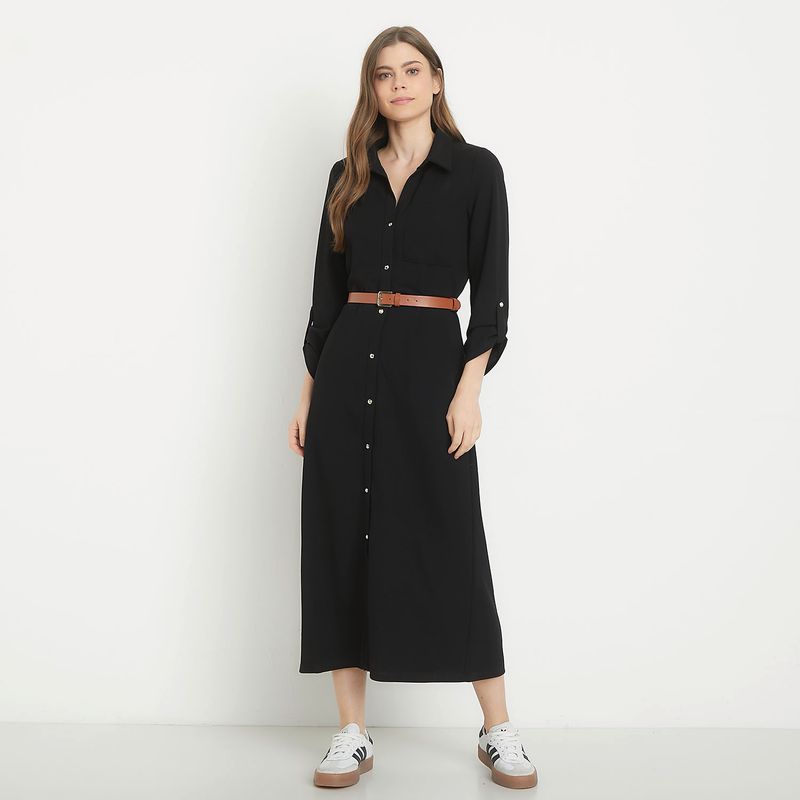 VERO MODA - Vestido Largo Manga Corta Mujer Vero Moda