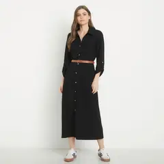 VERO MODA - Vestido Largo Manga Corta Mujer