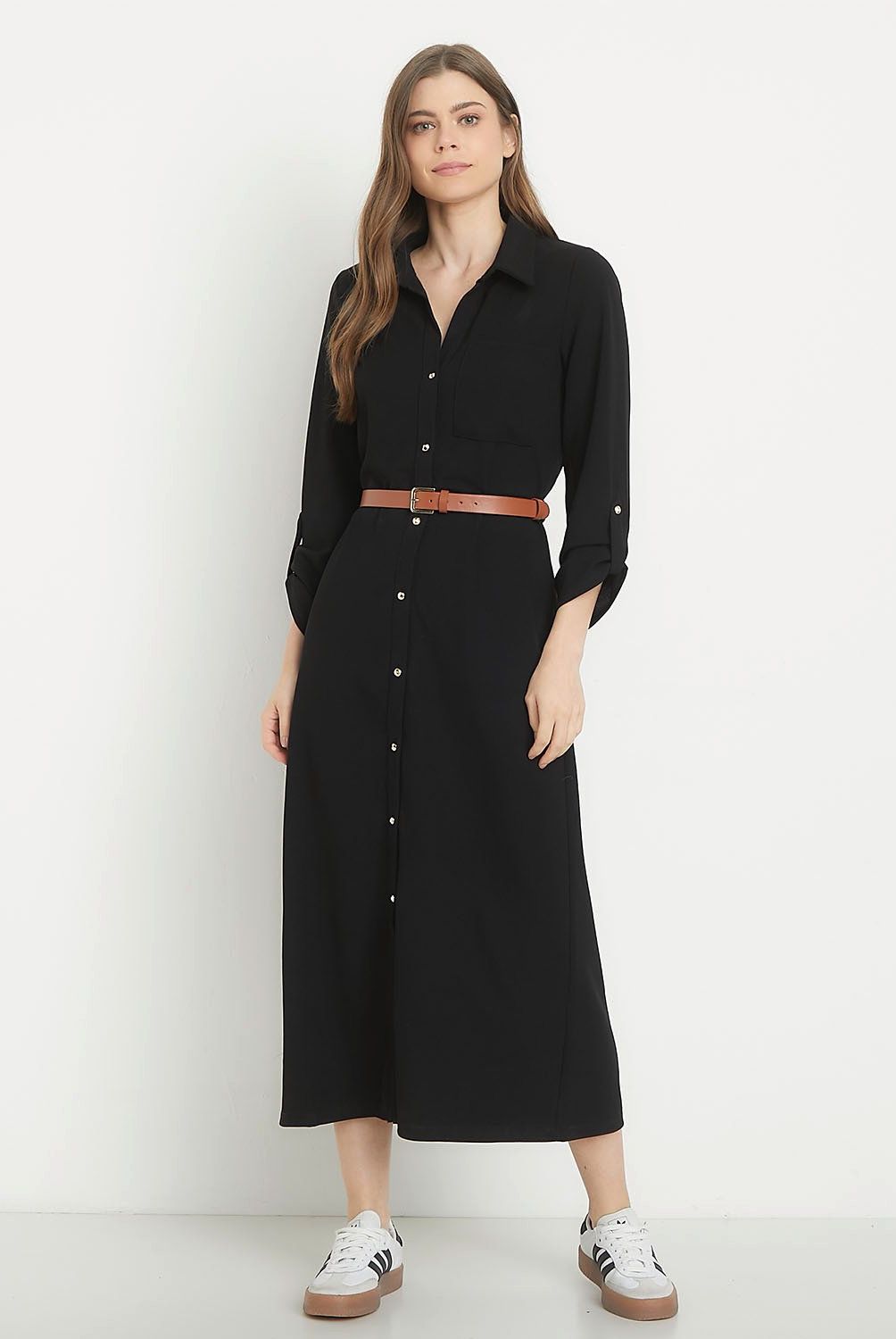 VERO MODA - Vestido Largo Manga Corta Mujer Vero Moda