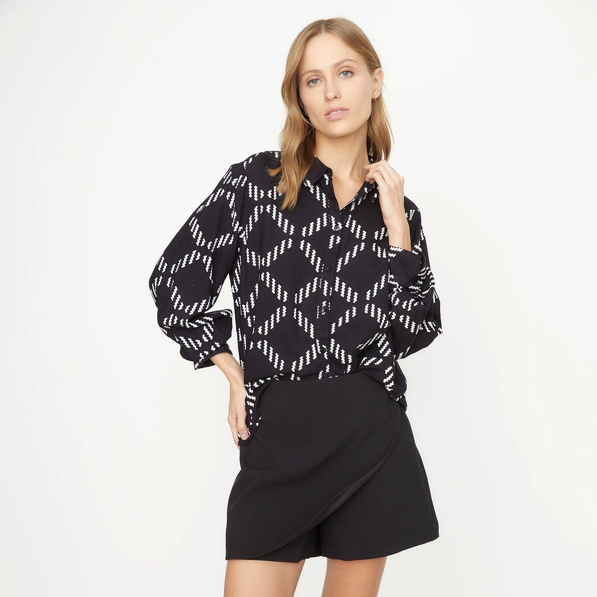 VERO MODA - Blusa Estampada Manga Larga  Mujer Vero Moda