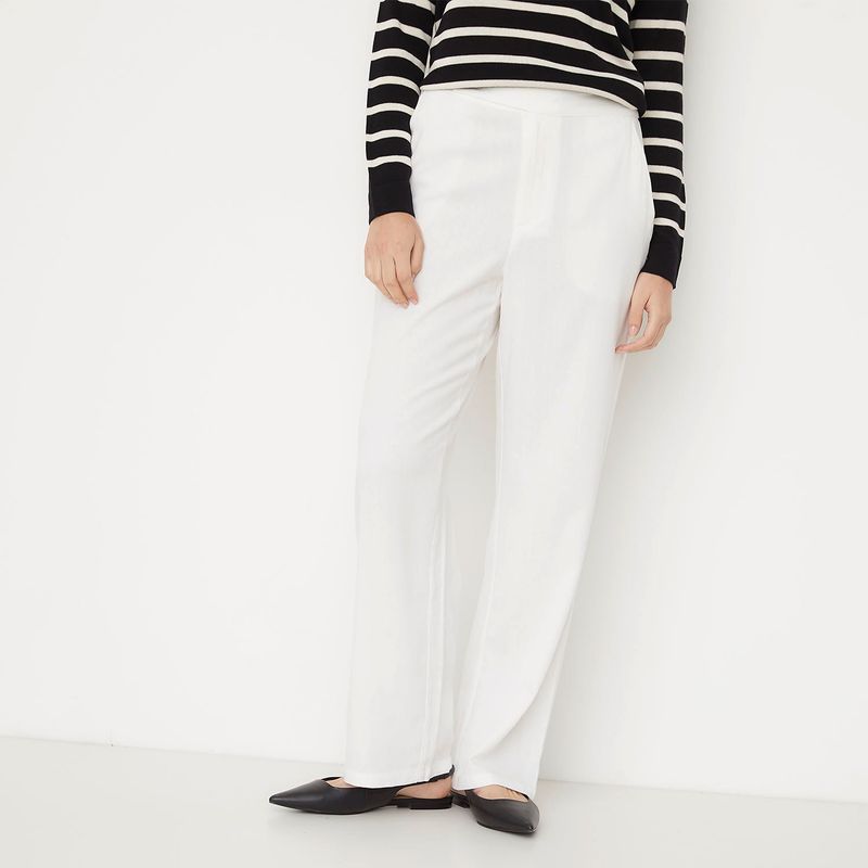 VERO MODA - Pantalón Blanco Liso Mujer Vero Moda