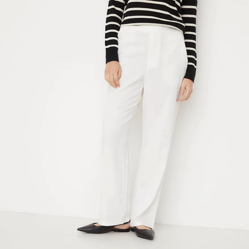 VERO MODA - Pantalón Blanco Liso Mujer Vero Moda