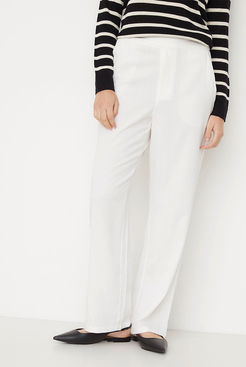 VERO MODA - Pantalón Blanco Liso Mujer Vero Moda