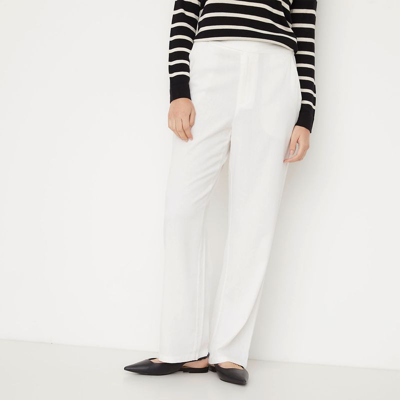 VERO MODA - Pantalón Blanco Liso Mujer Vero Moda