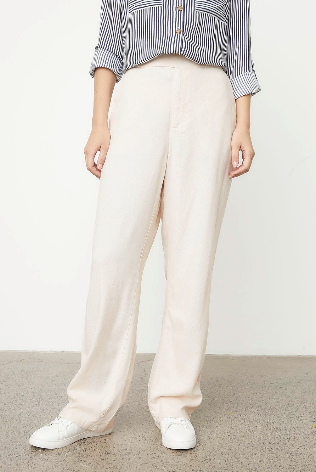 VERO MODA - Pantalón Blanco Liso Mujer Vero Moda