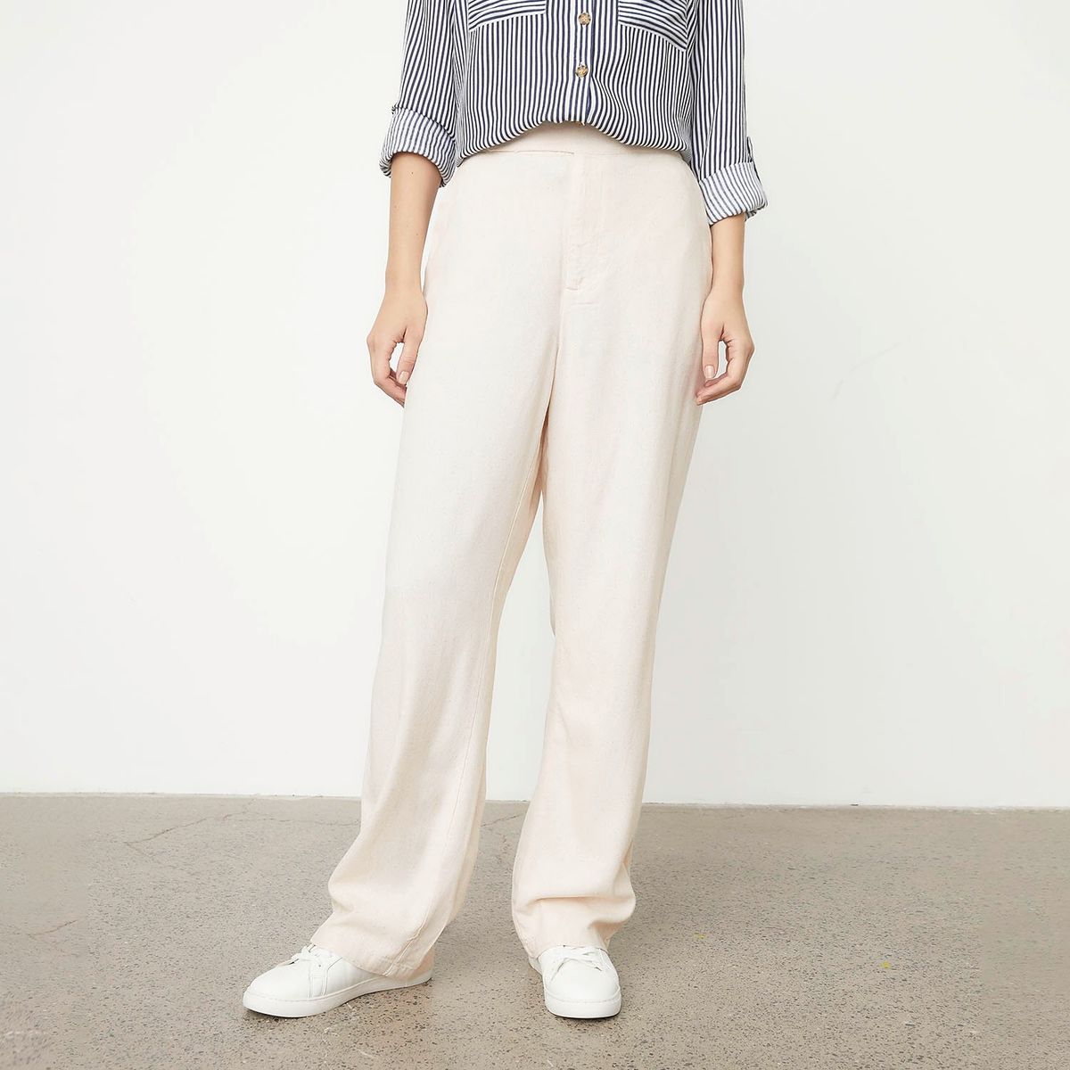 VERO MODA - Pantalón Blanco Liso Mujer Vero Moda