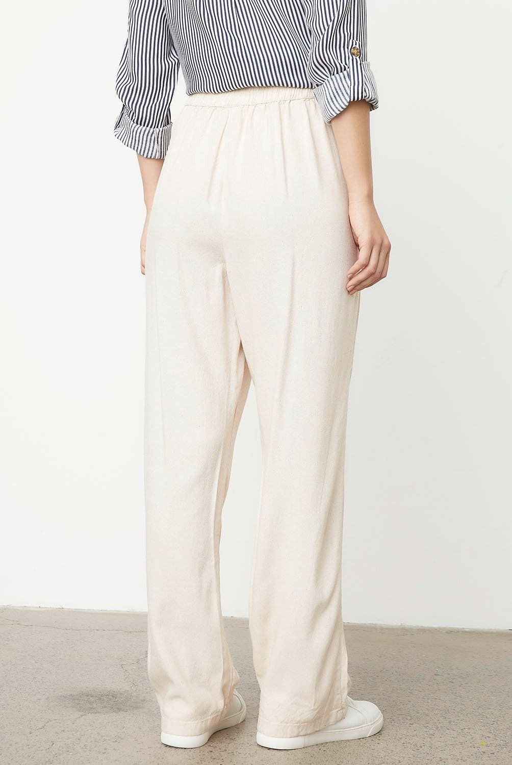 VERO MODA - Pantalón Blanco Liso Mujer Vero Moda