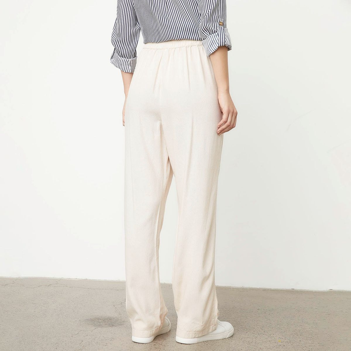 VERO MODA - Pantalón Blanco Liso Mujer Vero Moda