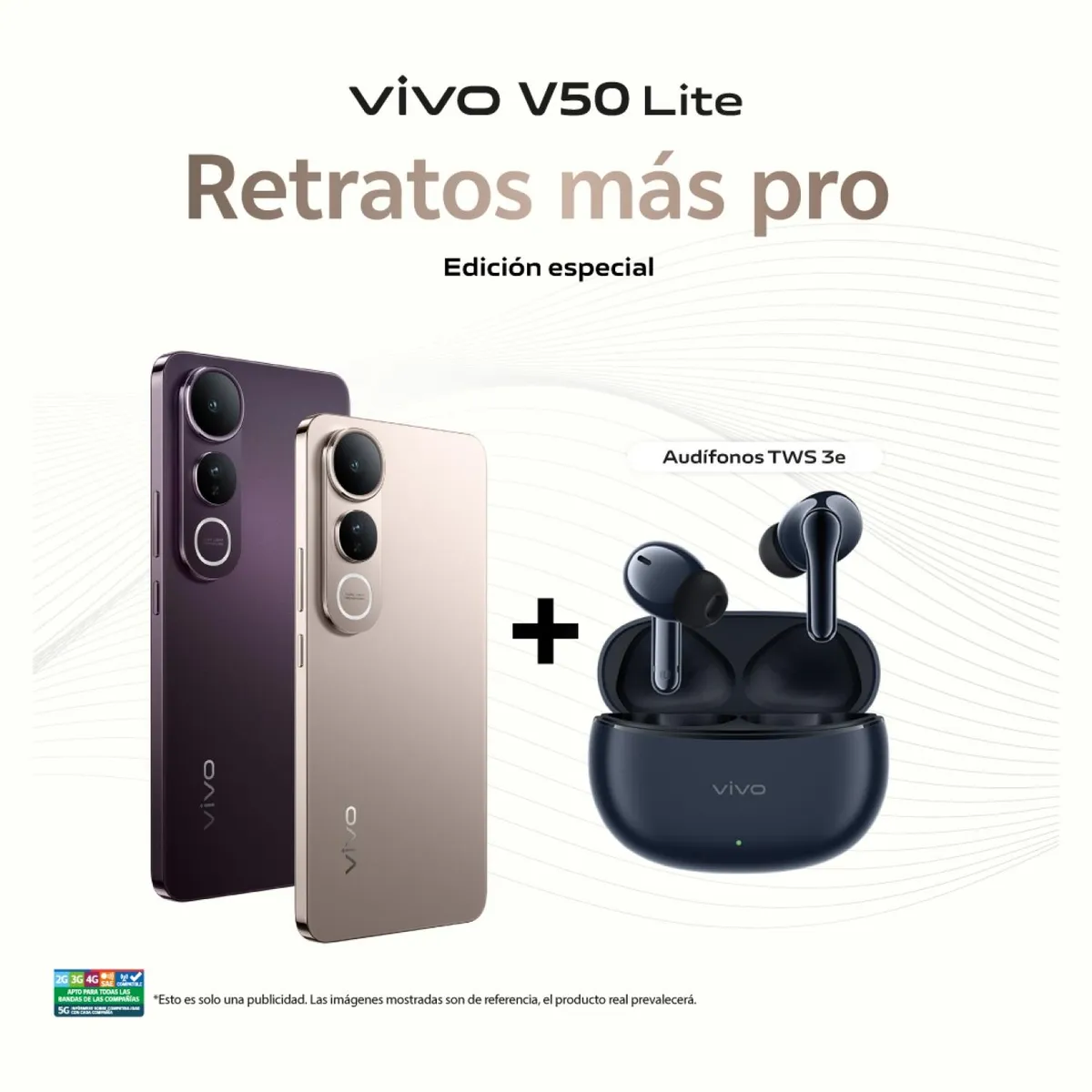 VIVO - Celular Vivo V50 Lite 256GB + Audífonos TWS 3e