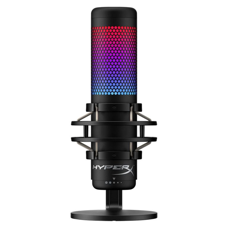 Micrófono Gamer HyperX QuadCast S USB Iluminación RGB PC PS5 Tap-to-Mute Filtro Pop Interno