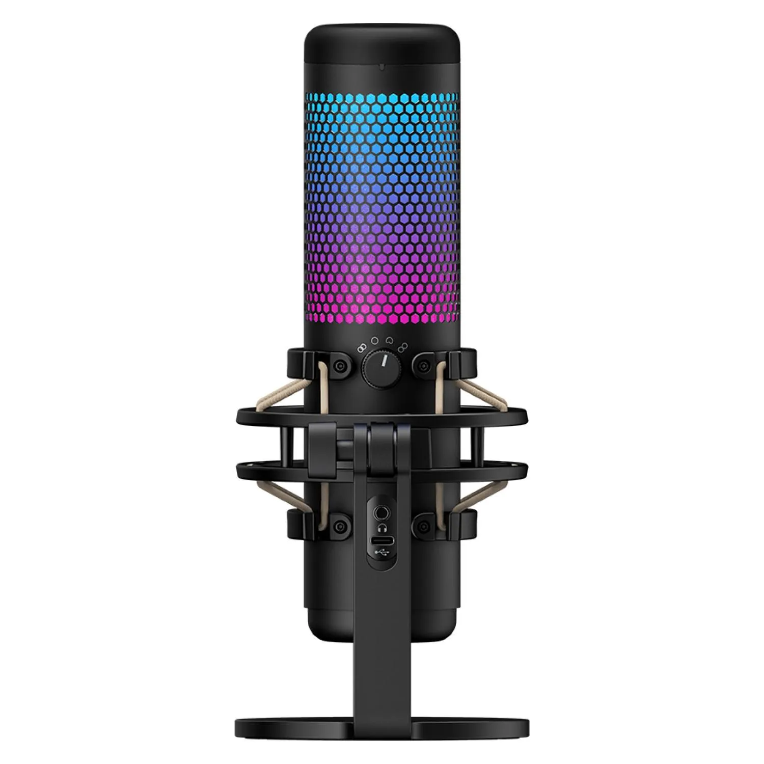 HP Micrófono Gamer HyperX QuadCast S USB Iluminación RGB PC PS5