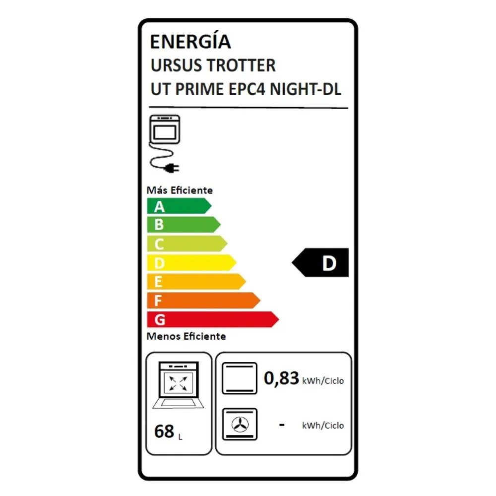 Ursus Trotter EPC4 Night DL 68 L Negro, foto 3