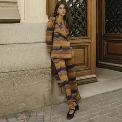 CHERUBINA - Pantalón Estampado 100% Algodón Mujer