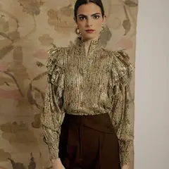 CHERUBINA - Blusa Estampada Manga Larga Mujer