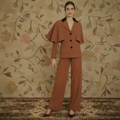 CHERUBINA - Chaqueta Botones de Terciopelo Mujer