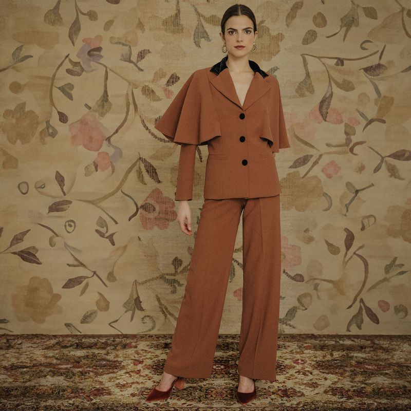 CHERUBINA - Chaqueta Botones de Terciopelo Mujer Cherubina