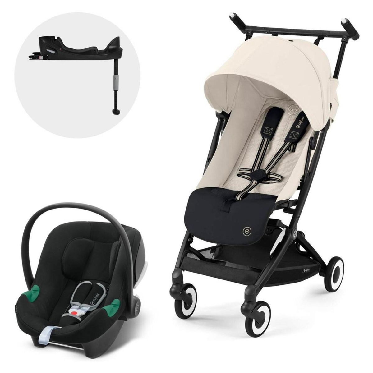 CYBEX - Coche travel system TS Libelle CW + Aton B2 + Base Cybex