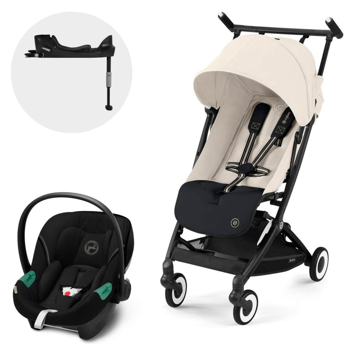 CYBEX - Coche travel system TS Libelle CW + Aton S2 + Base Cybex