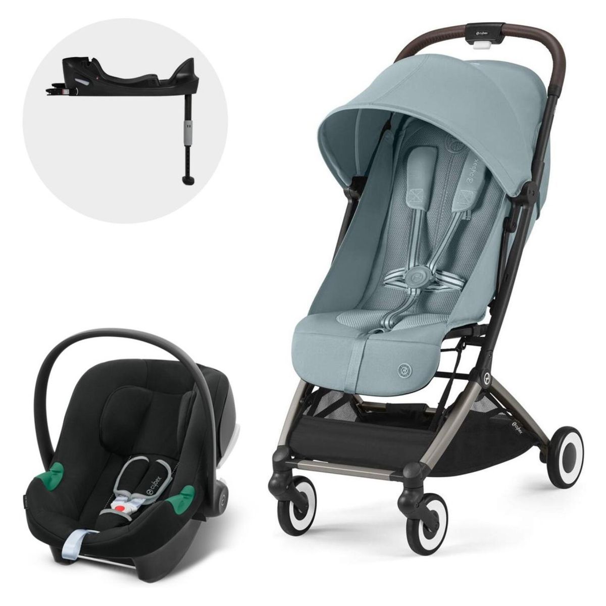 CYBEX - Coche travel system TS Orfeo TPE SB + Aton B2 + BA Cybex
