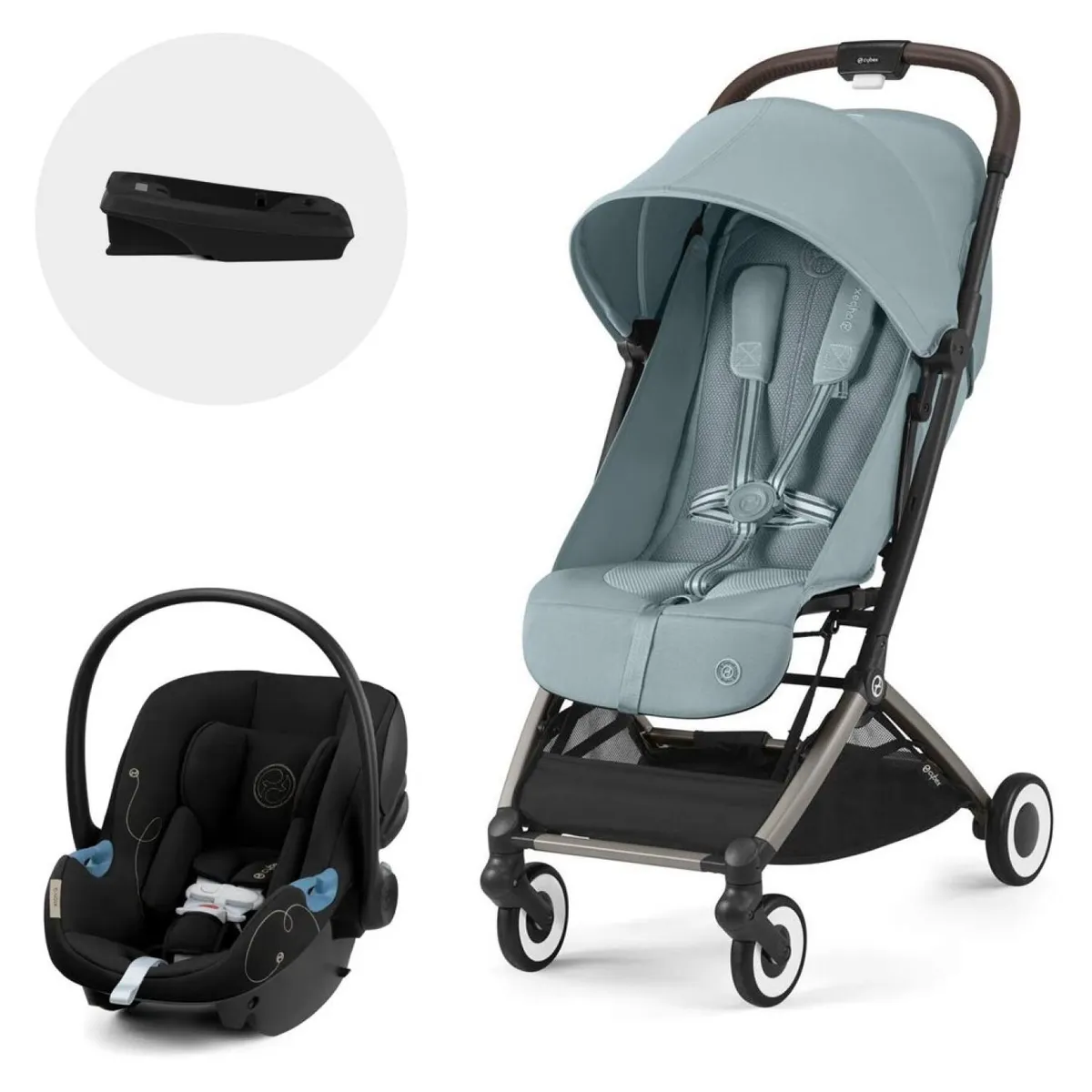 CYBEX - Coche travel system TS Orfeo TPE SB + Aton G + BA Cybex