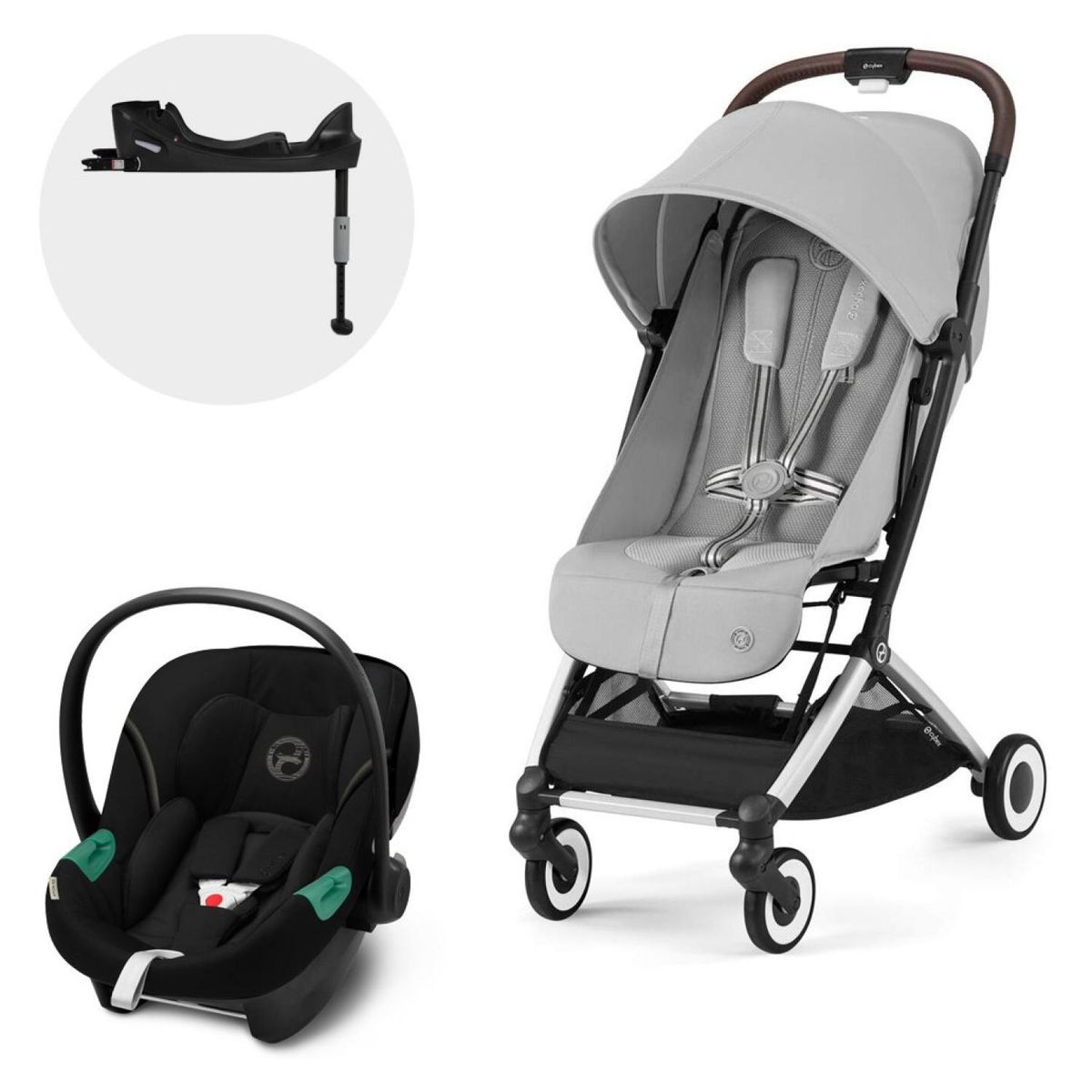 CYBEX - Coche travel system TS Orfeo SLV FG + Aton S2 + BA Cybex