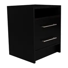 TUHOME - Velador 2 Cajones Éter Wengue