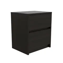 TUHOME - Velador Trivor 2 Cajones Wengue