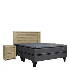 CELTA - Cama Europea Sevilla 2 Plazas X 2M Bd + Set Canadá